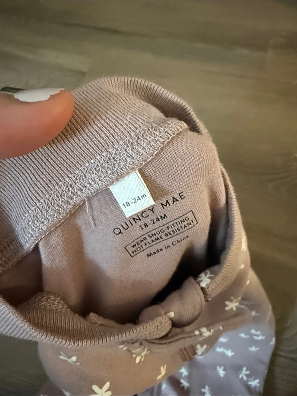 NWOT QUINCY MAE Zip Front Romper in mauve - 18-24m